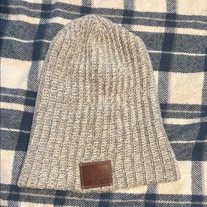 Love Your Melon Light Gray Ribbed Beanie